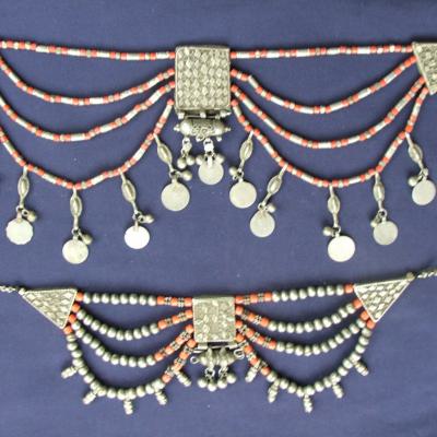 Two necklaces of low-grade silver. Central Yemen.