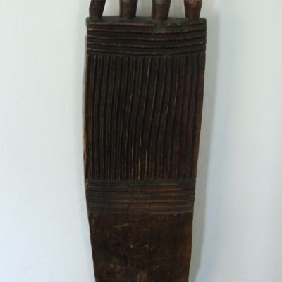 Roomdivider, used in large huts in rows, h.153 cm., On steel socle. Gurage, Ethiopia